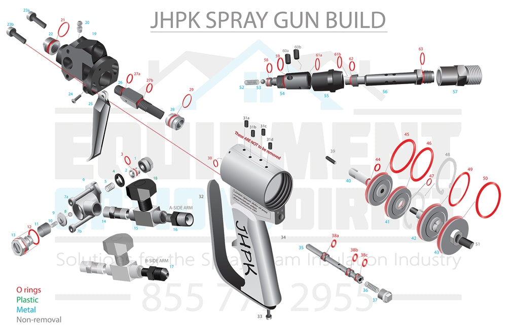 JHPK Spray Gun Diagram